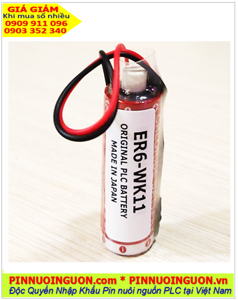 MAXELL Pin ER6-WK11 (Zắc cắm)_Pin nuôi nguồn PLC MAXELL ER6-WK11 AA2000mAh lithium 3.6v chính hãng _Made in Japan